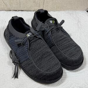 NWOT LARNMERN Work Men 8 Gray Blue Steel Toe Safety Shoes Slip Resistant Sneaker